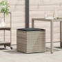 Caja de cojines Gris claro 50 x 50 x 50 cm ratán sintético