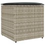 Caja de cojines Gris claro 50 x 50 x 50 cm ratán sintético