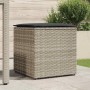 Caja de cojines Gris claro 50 x 50 x 50 cm ratán sintético