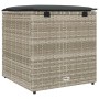 Caja de cojines Gris claro 50 x 50 x 50 cm ratán sintético