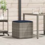 Caja de cojines Gris 50 x 50 x 50 cm ratán sintético