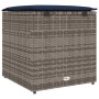 Caja de cojines Gris 50 x 50 x 50 cm ratán sintético