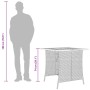 Set de muebles jardín 5 pzas con cojines ratán sintético negro