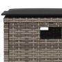 Set comedor de jardín 5 piezas con cojines ratán sintético gris