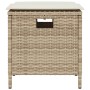 Set comedor de jardín 5 pzas con cojines ratán sintético beige