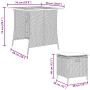 Set comedor de jardín 5 pzas con cojines ratán sintético beige