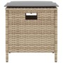 Set comedor de jardín 5 pzas con cojines ratán sintético beige