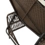 Tumbona con cojín 2 pcs Marrón 35 x 35 x 32cm ratán sintético