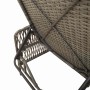Tumbona con cojín 2 pcs Gris 35 x 35 x 32cm ratán sintético
