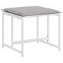 Taburetes de jardín con cojines 4 uds acero y textilene blanco en Otomanas de exterior | Comprar online en Foro24