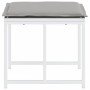 Taburetes de jardín con cojines 4 uds acero y textilene blanco en Otomanas de exterior | Comprar online en Foro24