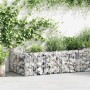 Jardinera de gaviones de acero 180x90x50 cm