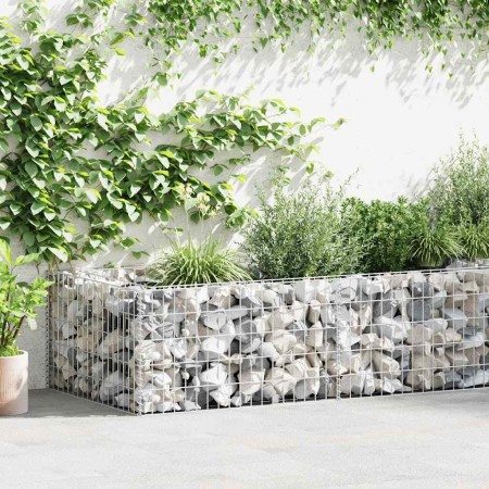 Jardinera de gaviones de acero 180x90x50 cm
