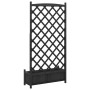 Jardinera con enrejado madera maciza de abeto negro