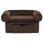 Hundesofa mit brauner Plüschschublade 75x50x38 cm von vidaXL, Betten für Hunde - Ref: Foro24-171077, Preis: 112,06 €, Rabatt: %