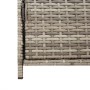 Armario de almacenaje de jardín ratán PE gris 83x45x76 cm