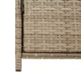 Armario de almacenaje de jardín ratán PE beige 83x45x76 cm
