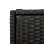 Armario de almacenaje de jardín ratán PE negro 105x55x113 cm