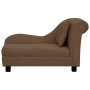 Dog sofa with plush brown pillow 83x44x44 cm by vidaXL, Beds for dogs - Ref: Foro24-171101, Price: 138,62 €, Discount: %