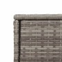 Armario de almacenaje de jardín ratán PE gris 105x55x113 cm