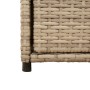 Armario de almacenaje de jardín ratán PE beige 105x55x113 cm