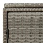 Armario de almacenaje de jardín ratán PE gris 110x55x60,5 cm