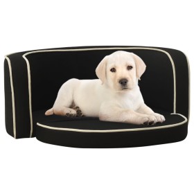 Sofá plegable para perro cojín lavable de lino negro 76x71x30cm