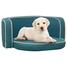 Sofá plegable para perro cojín lavable lino turquesa 76x71x30cm