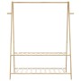 Perchero con estantes bambú 132x45,5x150,5 cm en Organizadores de vestidores y perchas de barra | Comprar online en Foro24
