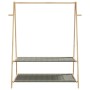 Perchero con estantes bambú 132x45,5x150,5 cm