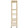 Perchero con estantes y ruedas 110x40x180 cm bambú
