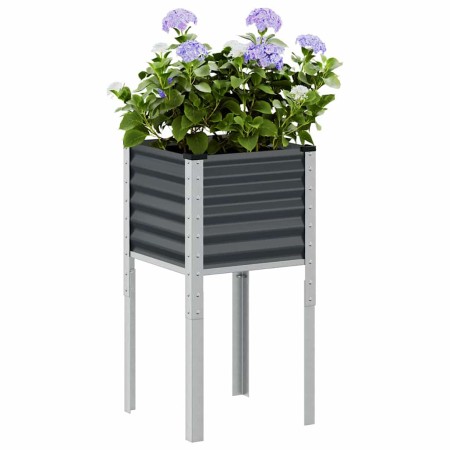 Jardinera de acero antracita 45x45x88 cm en Maceteros y jardineras | Comprar online en Foro24