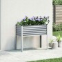 Jardinera de acero gris 100x45x90 cm en Maceteros y jardineras | Comprar online en Foro24