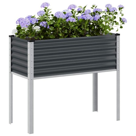 Jardinera de acero antracita 100x45x90 cm en Maceteros y jardineras | Comprar online en Foro24