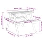 Mesa de picnic para 4 niños agujero para sombrilla madera abeto