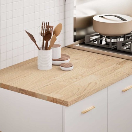Encimera de cocina rectangular madera maciza roble en Tableros para mesas | Comprar online en Foro24