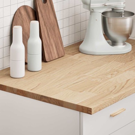Encimera de cocina rectangular madera maciza roble en Tableros para mesas | Comprar online en Foro24