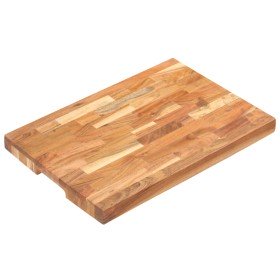 Tabla de cortar de madera maciza de acacia 50x35x4 cm