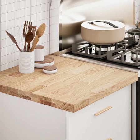 Encimera de cocina rectangular madera maciza roble en Tableros para mesas | Comprar online en Foro24