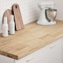 Encimera de cocina rectangular madera maciza roble en Tableros para mesas | Comprar online en Foro24