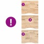 Tablero escritorio rectangular madera maciza roble sin tratar en Tableros para mesas | Comprar online en Foro24
