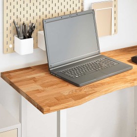 Tablero escritorio rectangular madera maciza roble marrón claro Tablero escritorio rectangular madera maciza roble marrón claro