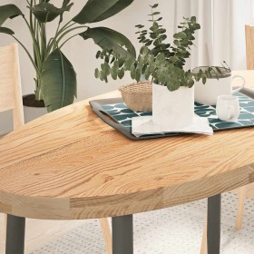 Tablero de mesa ovalado madera maciza de roble 120x60x4 cm Tablero de mesa ovalado madera maciza de roble 120x60x4 cm