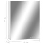 323607 Badezimmerspiegelschrank Weiß 60x15x75 cm MDF von vidaXL, Badezimmerwaschtische - Ref: Foro24-323607, Preis: 142,53 €,...