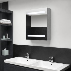 Bathroom cabinet with LED mirror concrete gray 50x14x60 cm by vidaXL, bathroom vanities - Ref: Foro24-326479, Price: 116,44 €...