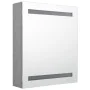 Armario de baño con espejo LED gris hormigón 50x14x60 cm de vidaXL, Tocadores de baño - Ref: Foro24-326479, Precio: 114,26 €,...
