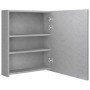 Armario de baño con espejo LED gris hormigón 50x14x60 cm de vidaXL, Tocadores de baño - Ref: Foro24-326479, Precio: 116,34 €