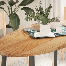 Tablero de mesa ovalado madera maciza de roble 120x60x2 cm Tablero de mesa ovalado madera maciza de roble 120x60x2 cm