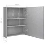 Armario de baño con espejo LED gris hormigón 50x14x60 cm de vidaXL, Tocadores de baño - Ref: Foro24-326479, Precio: 114,26 €,...