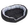 Cojín para perro reversible y lavable gris y negro 110x80x23 cm de vidaXL, Camas para perros - Ref: Foro24-171209, Precio: 57...
